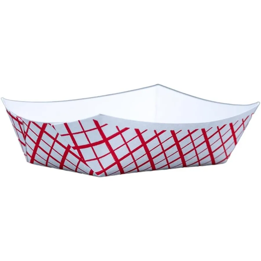 

Southland Paperboard Red Check Food Tray, 6 oz Capacity (Case of 1000)