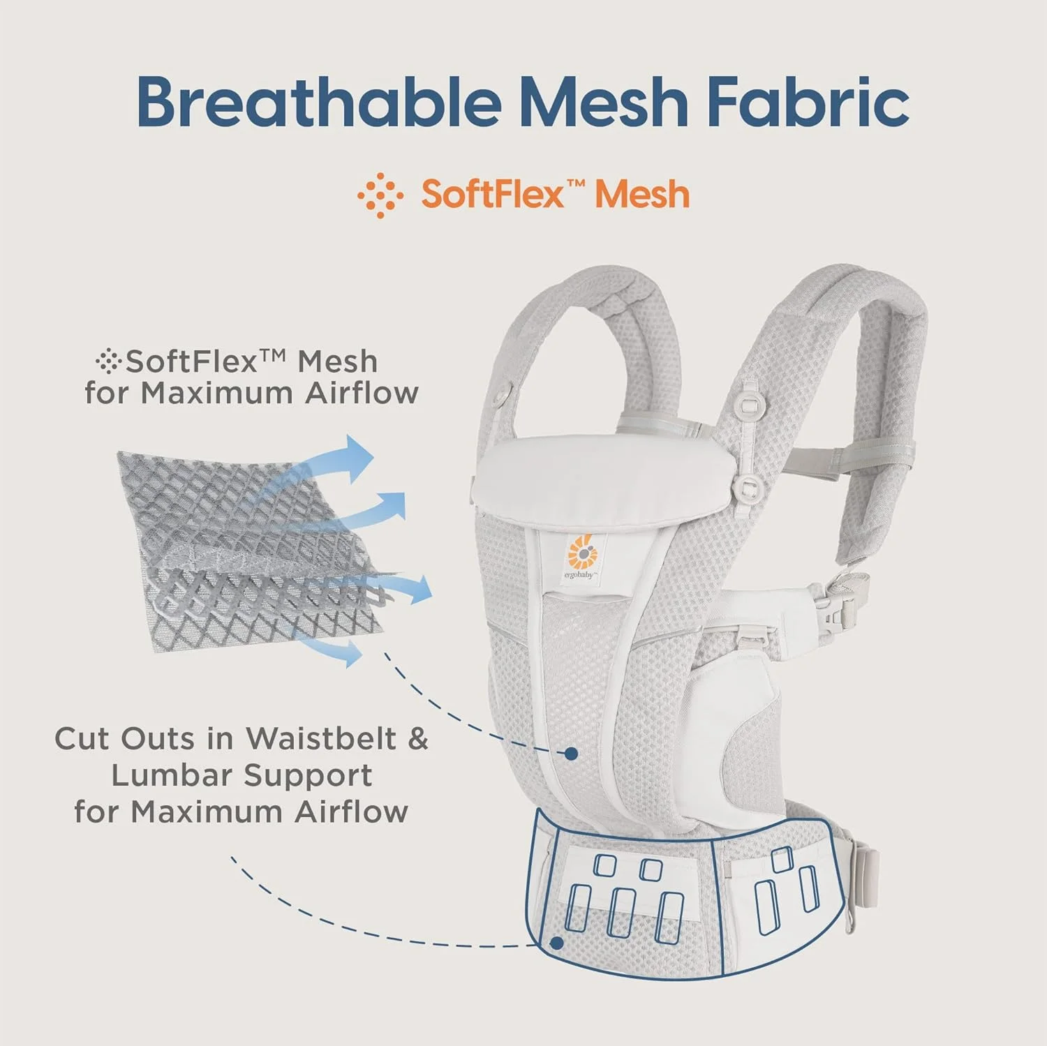 Ergobaby All-Position Breathable Mesh Baby Carrier 3