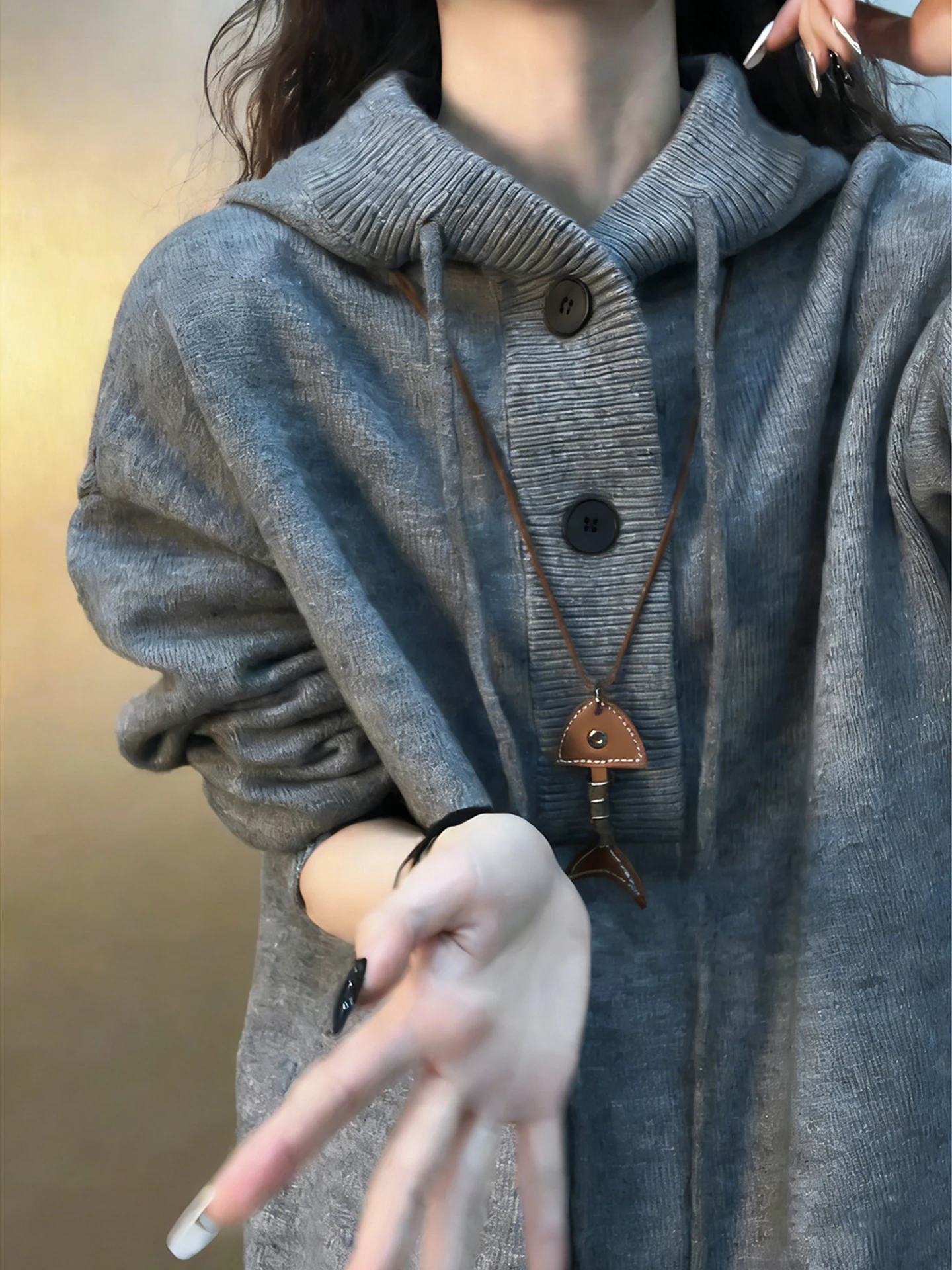 

Мужской вязаный свитер Deep ey American Style с капюшоном, для многослойного ношения, повседневный зимний модный мягкий свитер с длинными рукавами