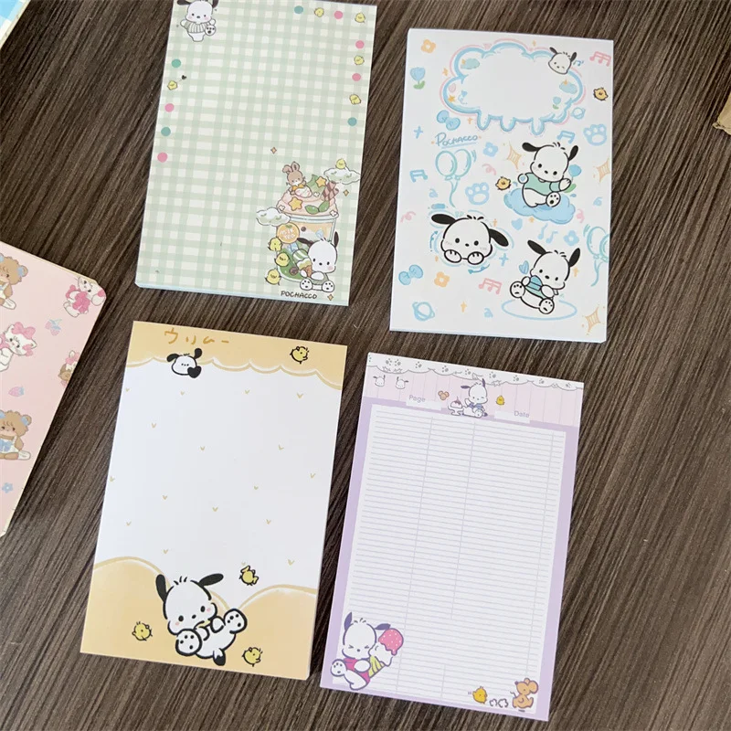 Sanrio Hello Kitty Pochacco Mikko Sticky Notes Tearable Non Adhesive Paper Notebook Letter Memo Pad Notepad Ins Stationery Gift