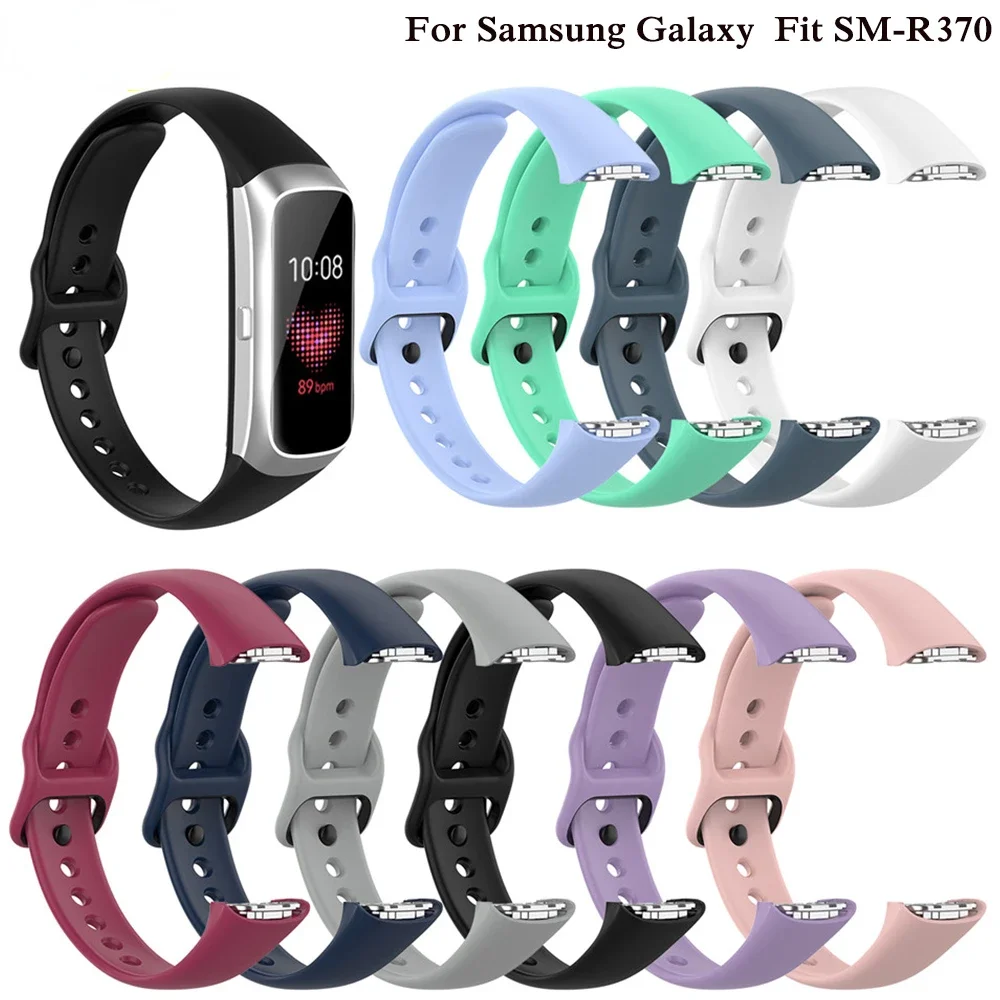 Silicone Sport Strap for Samsung Galaxy Fit SM-R370 Smart Watch Replacement Wrist Band Bracelet Galaxy SM R370 Correa