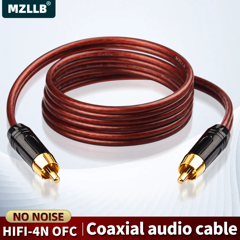 

MZLLB Coaxial audio cable 75Ω digital cable HiFi RCA to RCA 5.1-channel for connecting to TV/AMP/speaker/reverberation wall