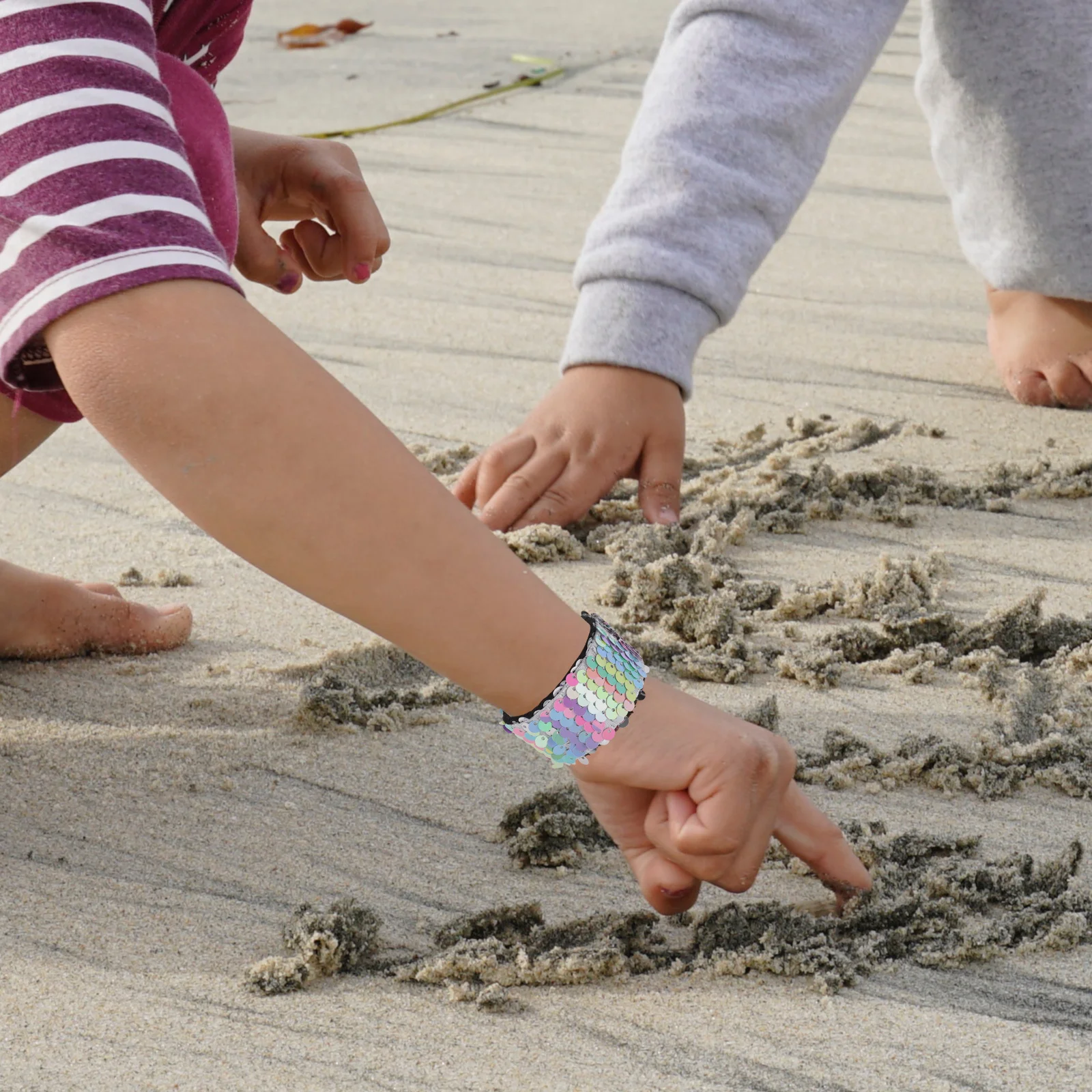 2 قطعة أساور صفعة المجسم الترتر لينة أساور كبيرة الحجم مريحة بريق الأساور مكافآت الحفلات الفصول الدراسية