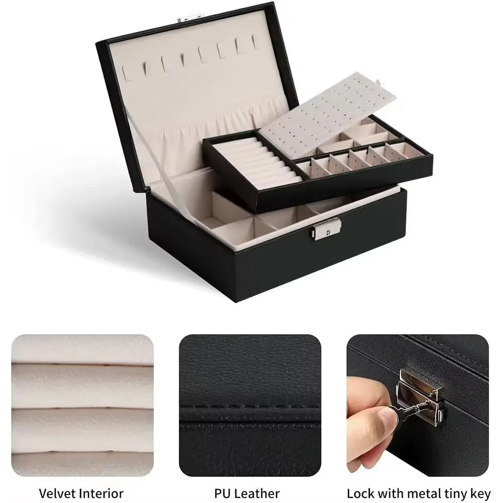 Large-capacity Multi-layer Jewelry Storage Box Earrings Convenient Display Box Necklace Jewelry Stand Storage U7L2