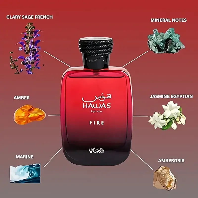 رذاذ عطر راساسي هاواس فاير، 3.4 أونصة، 100 مل