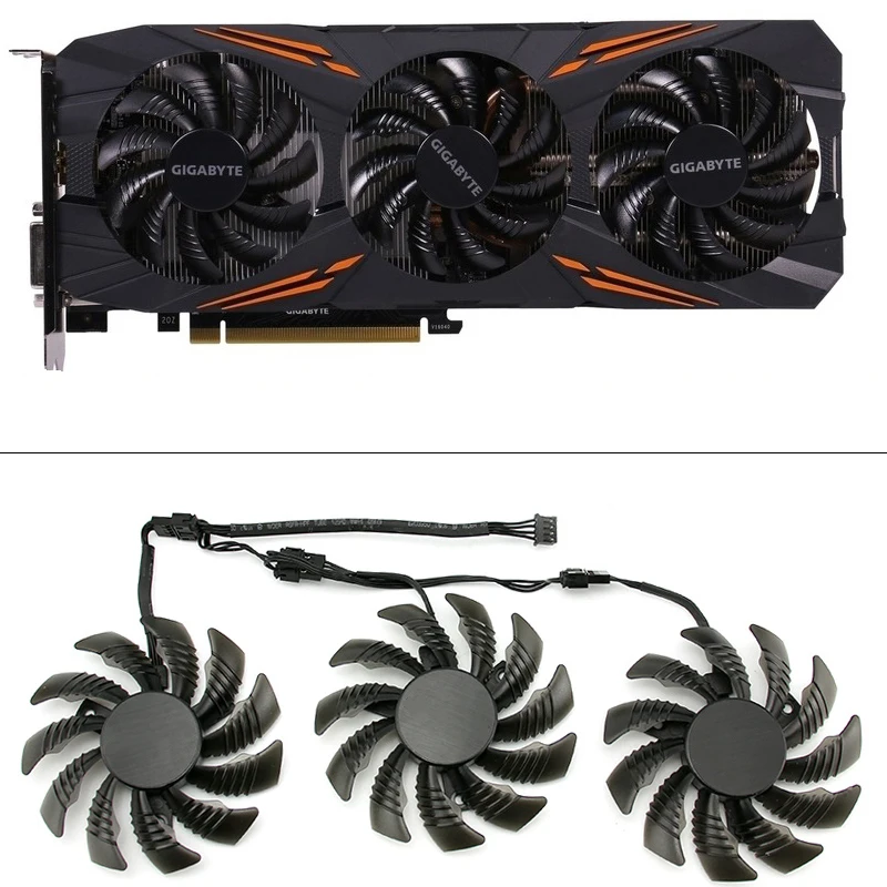 

75MM T128010SU 0.35A Cooling Fan For Gigabyte AORUS GTX 1080 1070 Ti G1 Gaming Fan GTX 1070Ti G1 Gaming Video Card Cooler Fan