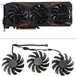 기가바이트 AORUS GTX 1080 1070 Ti G1 게임용 냉각 팬, GTX 1070Ti G1 게임용 비디오 카드 쿨러 팬, T128010SU, 0.35A, 75mm