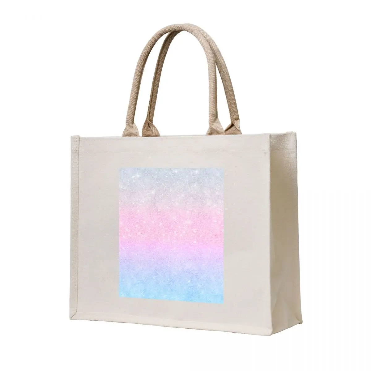 

Elegant Blue Pink Silver Glitter Design Tote Bag tote bag men canvas tote university shopper bag Lady