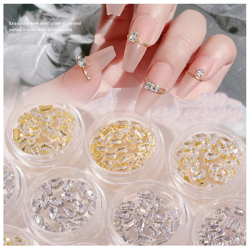 

Nail Art Decoration 20pcs per pot Claw Diamond Mini Zircon Jewelry For Nail Tips Beauty