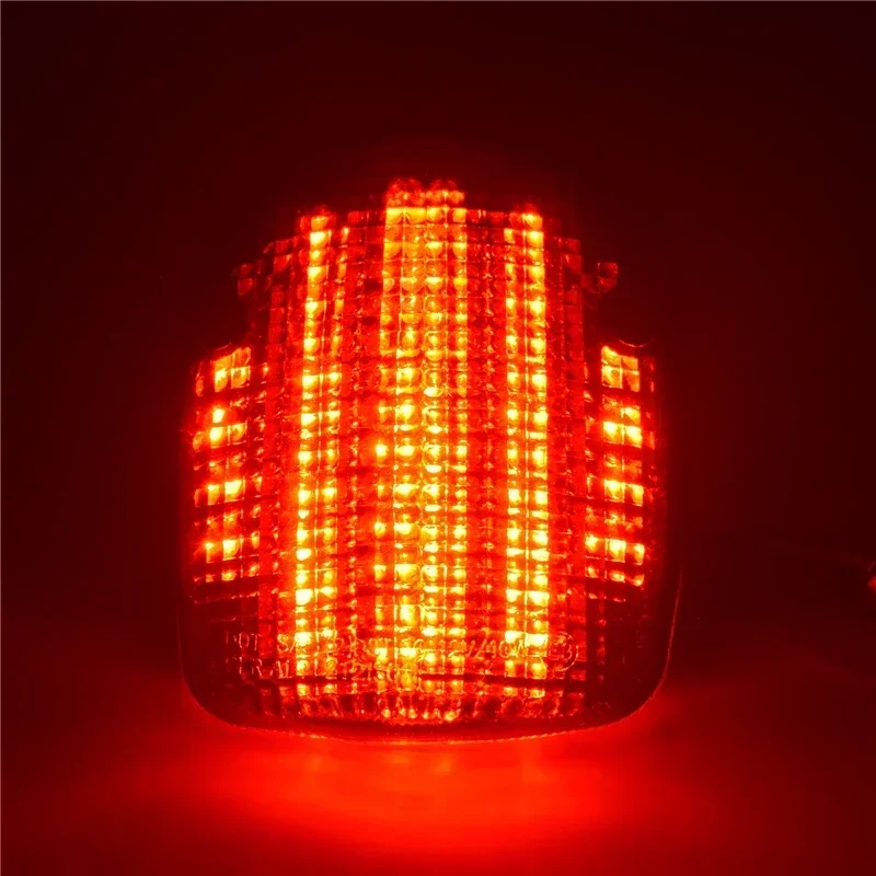 waase For Honda SHADOW ACE 750 2002 2003 E-Mark Rear Tail Light Brake Turn Signals Integrated LED Light