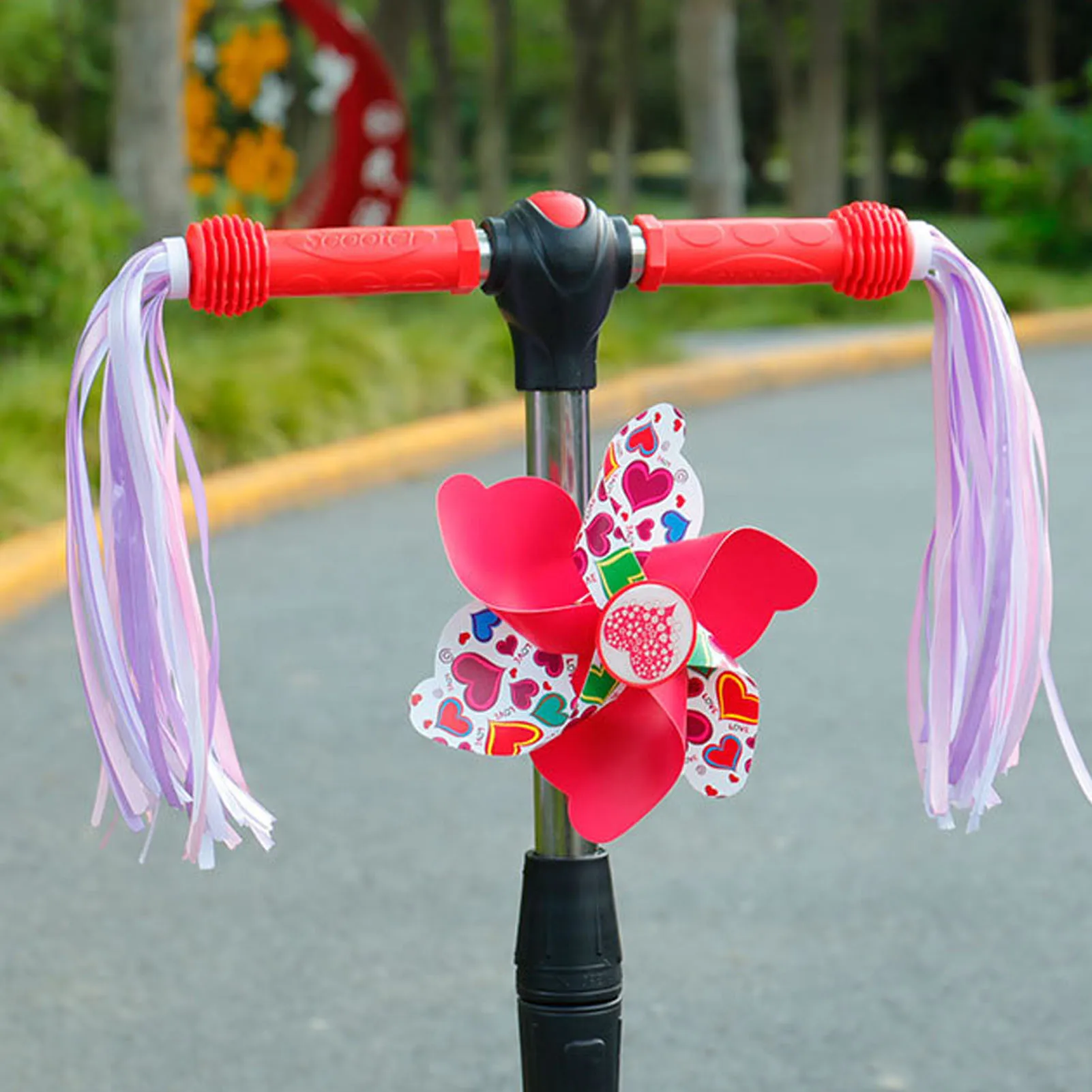 1Pc Kinderen Fiets Stuur Bloem Pinwheel Cartoon Kleurrijke Windmolen Decoratie Voor Kid 'S Fiets Scooter Ornament Accessoires