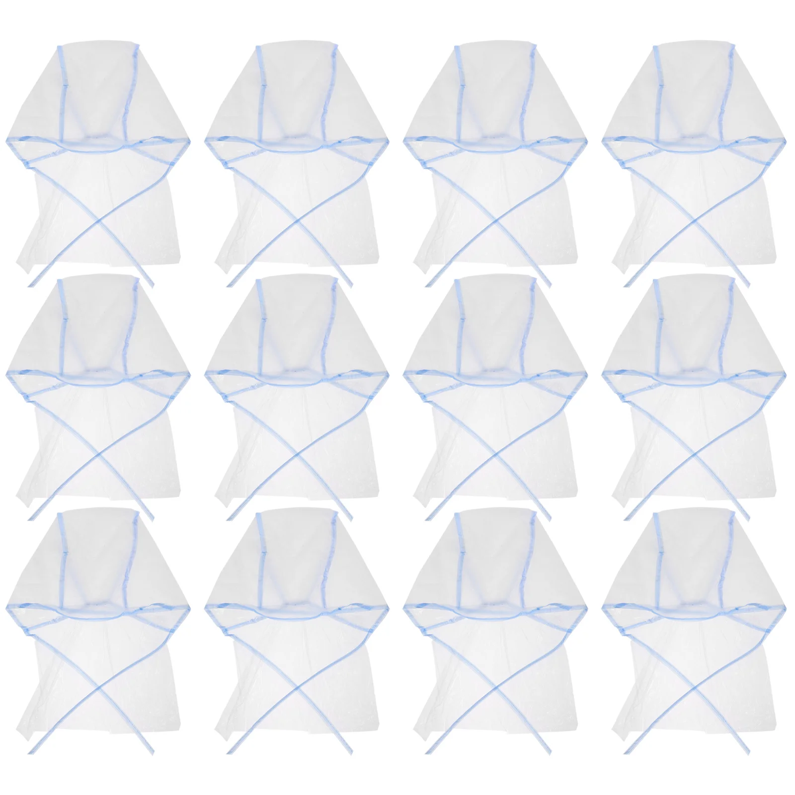 12 قطعة يمكن التخلص منها تسليط الضوء على فيلم مقاوم للماء الأزرق مع واقية حافة الرقبة الحرس لصالون الصباغة أداة تصفيف قبعات صالون الشعر