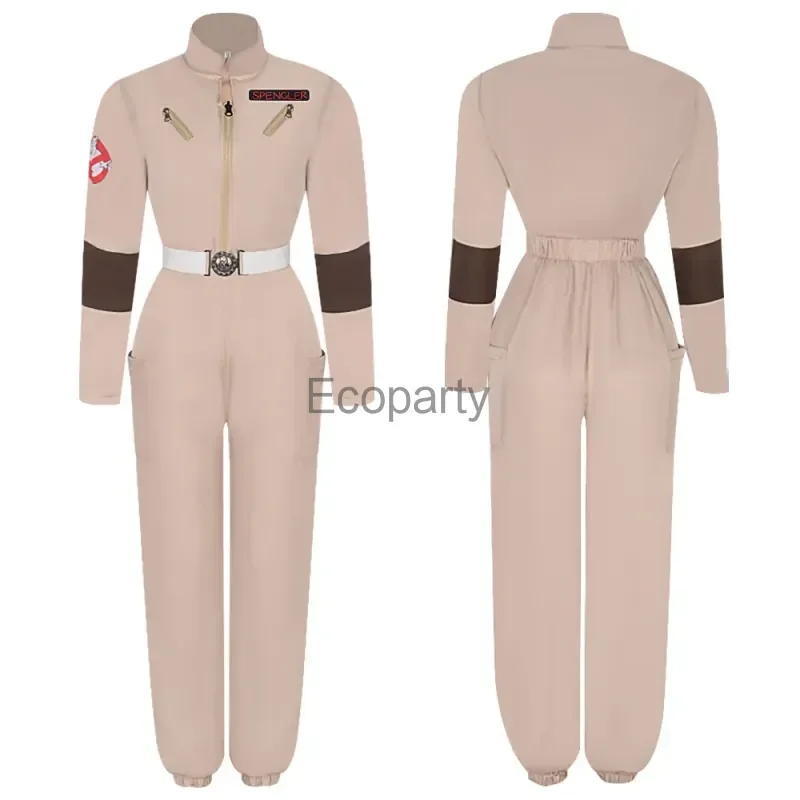 New Women's Ghost Busters Cosplay Costume Adult Fantasia Uniform Jumpsuits Suit Female Halloween Carnival Party Outfits