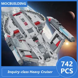 Inquiry-class Heavy Cruiser Model Moc Building Blocks Diy Assemble Bricks Space Educational Creative Display Toys Gifts 742PCS