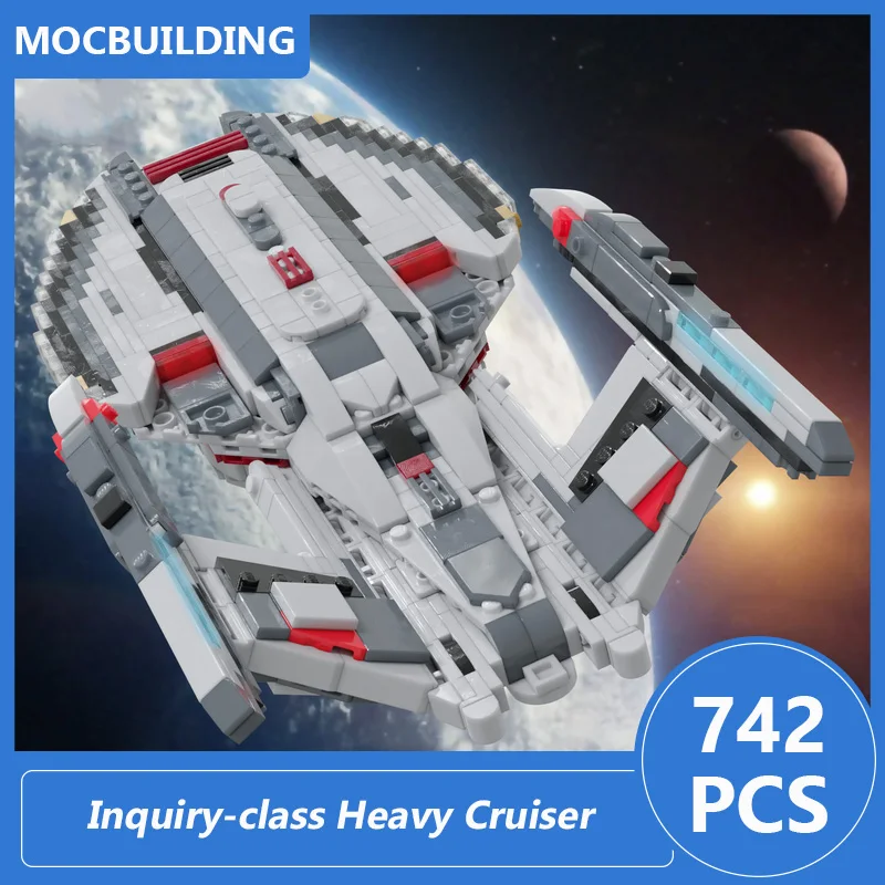 Inquiry-class Heavy Cruiser Model Moc Building Blocks Diy Assemble Bricks Space Series Educational Creative Toys Gifts 742PCS