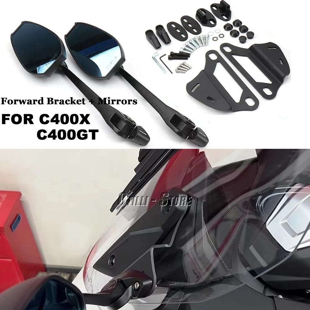 

Motorcycle Accessories Mirrors Forward Moving Bracket Kit adjustable Rearview Mirror For BMW C400 GT C 400 GT C 400X 400GT c400x