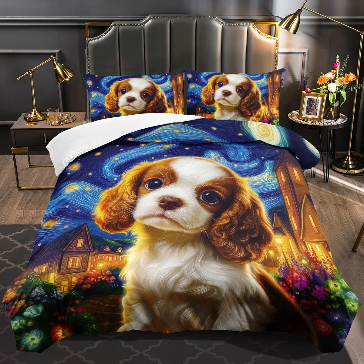 

Digital Print, Large Size Duvet Cover Set, Cartoon Animal Theme Down Comforter Cover Set - 2/3pcs, Soft Comfortable Breathable