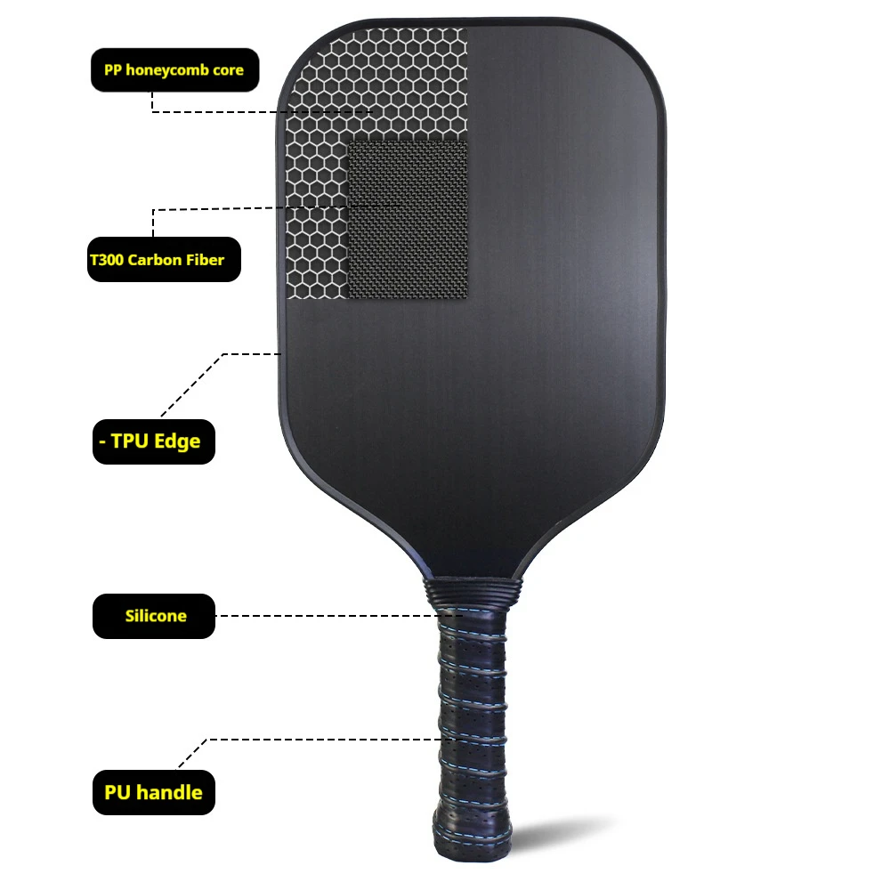 SONGYI Lightweight T300 Carbon Fiber Pickleball Paddle 14mm Polypropylene Honeycomb Core USAPA Approved Pickleball Rackets 피클볼패들 - Image 2
