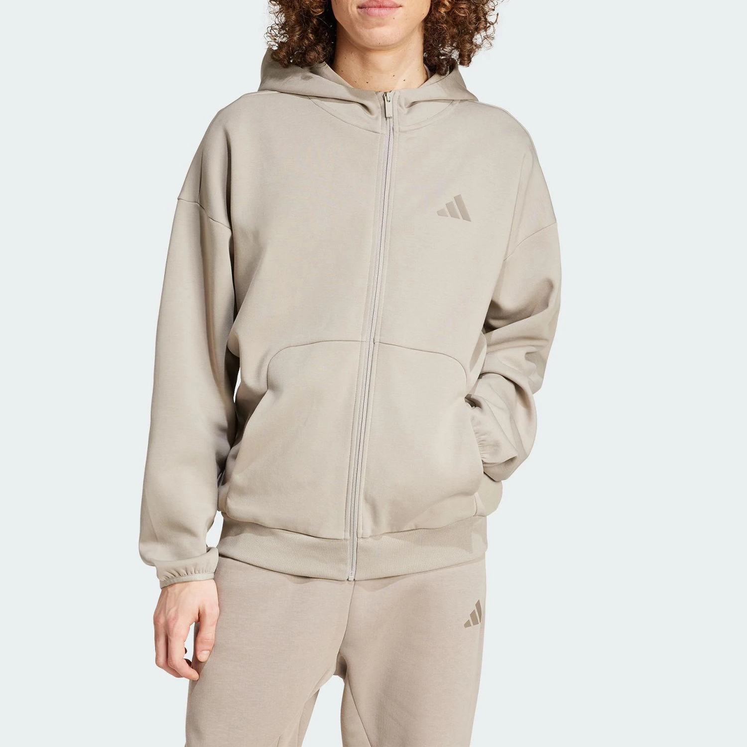 Adidas genuine comfortable spring men's hooded knitted sports jacket JD4947