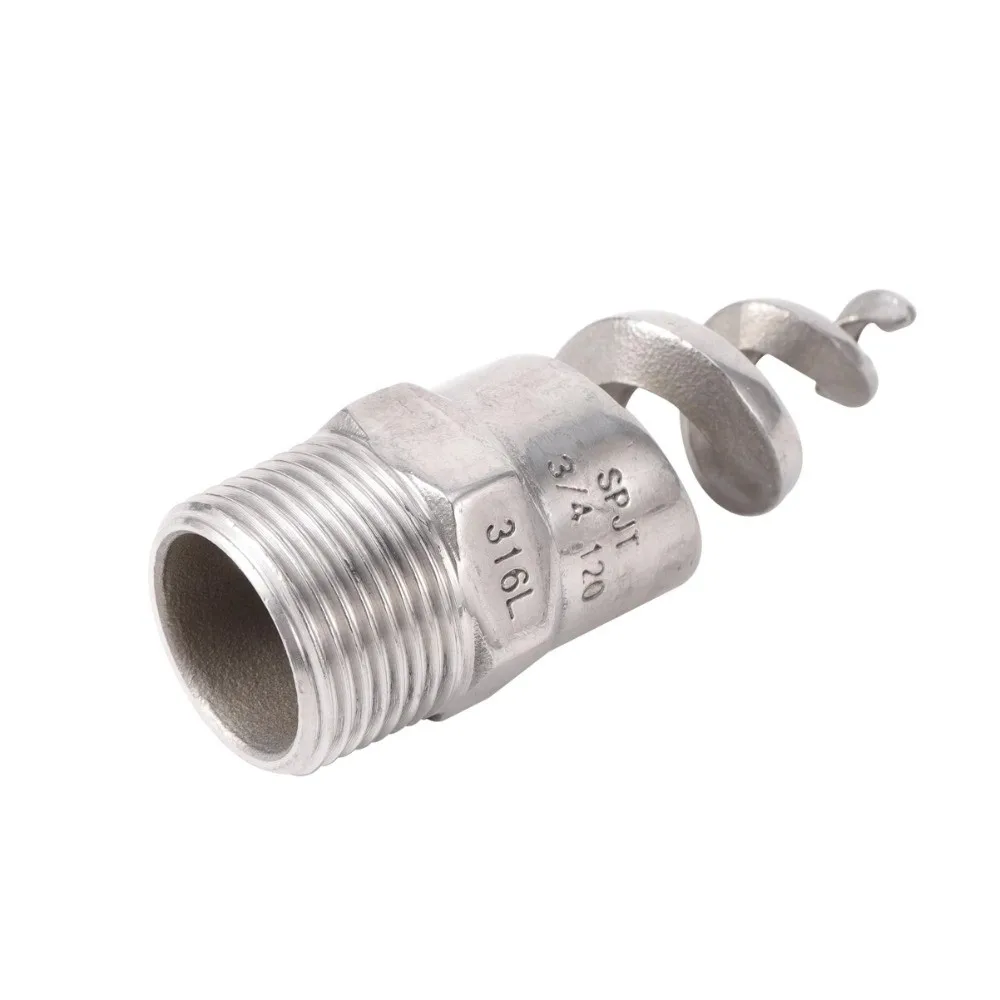 316 Stainless Steel Spiral Cone Nozzle Male Thread BSP Thread Atomizing Nozzle DN8-DN50 1/4