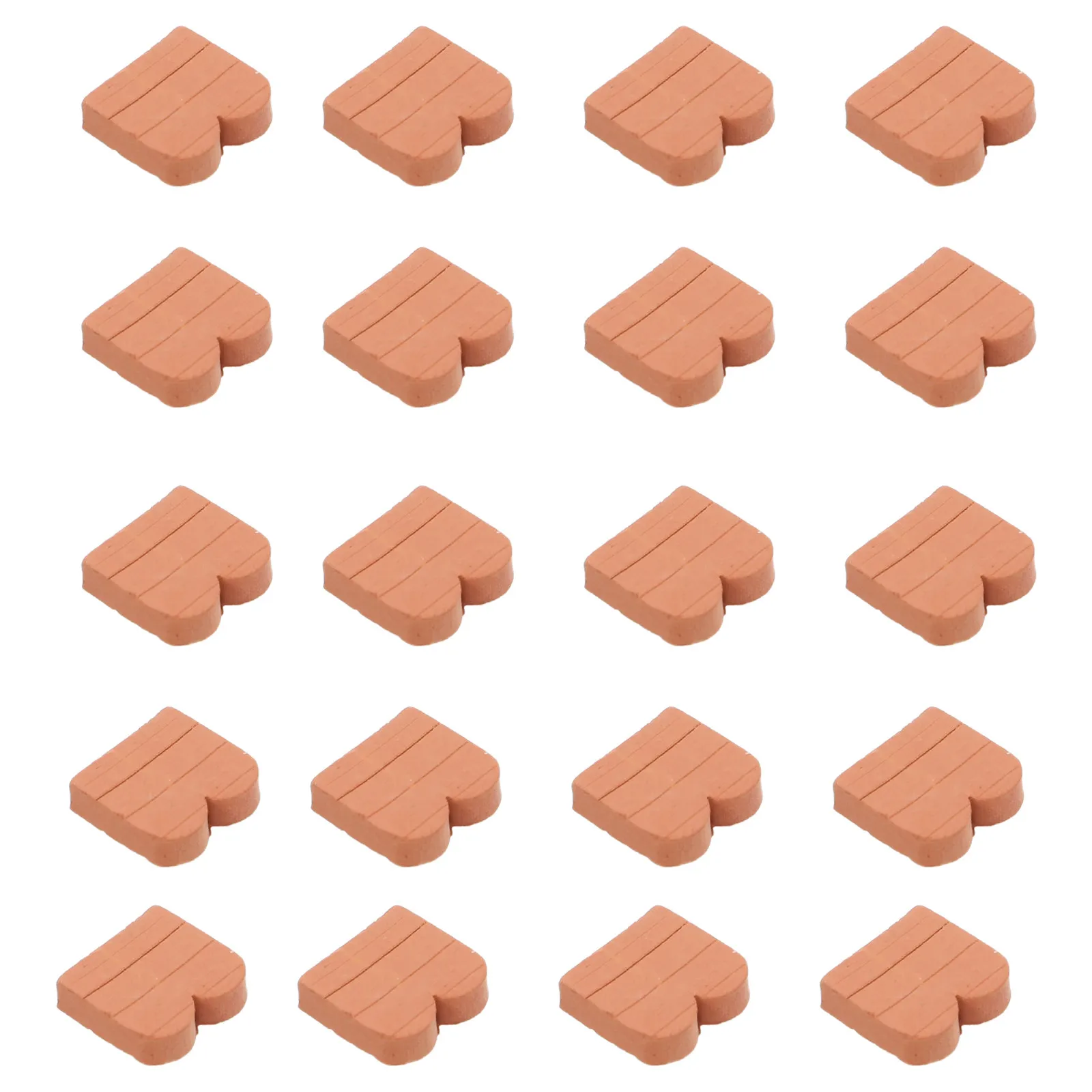 

40Pcs Miniature Wave Roof Tiles 1:16 Scale Realistic Clay DIY Dollhouse Roofing Accessories for Landscaping Garden Decor