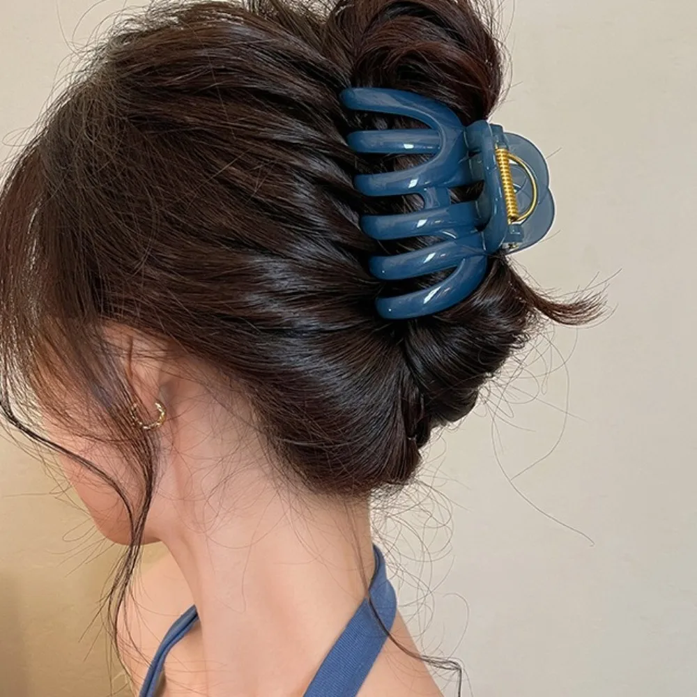 Creative French Style Pumpkin Hair Claw Funny Cute Hair Grab Large Temperament Shark Clip Female