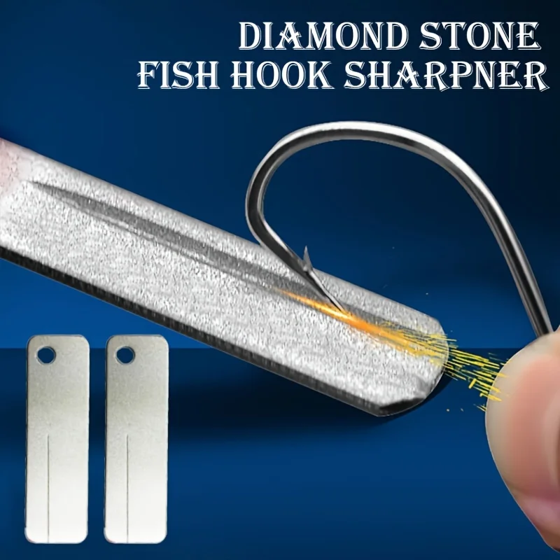 1pc Fishing Hook Sharpener with Keychain - Sharpen Fish Hooks and Knives with Ease Outdoors