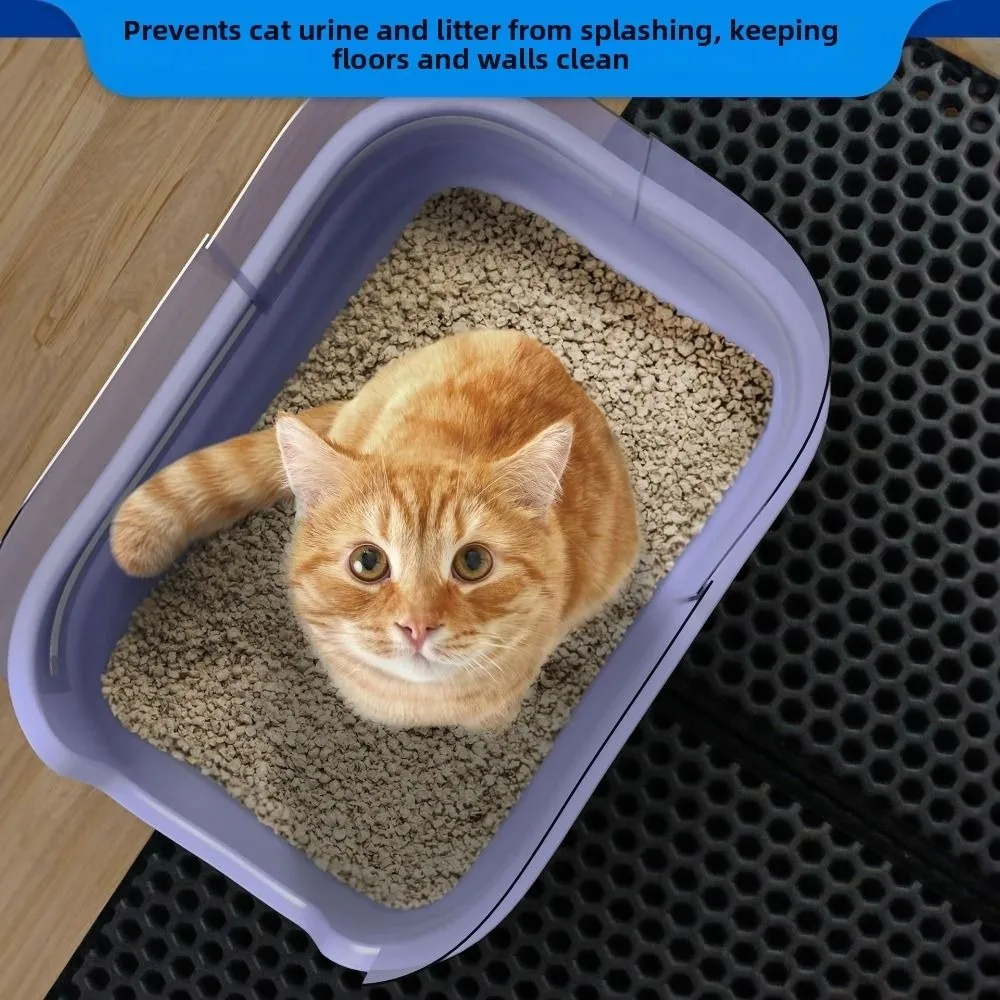 

4Pcs/Set High Sided Cat Litter Box Pee Shields Thickened Seamless Litter Box Splash Guard DIY Waterproof Urine Leakage Enclosure