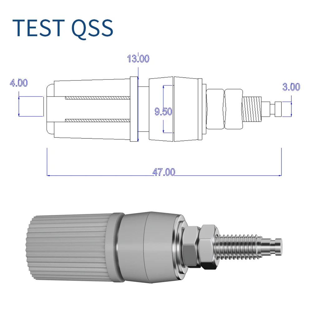 QSS 2PCS 4MM Banana Socket Binding Post Nut Banana Plug Jack Electrical Connector Terminal DIY  Electrical Accessories Q.50012