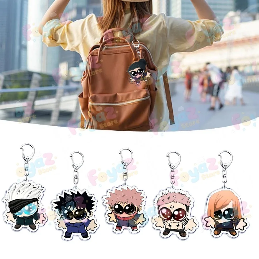 Cute Anime Chibi Keychain Accessories Bag Charms Manga Ryomen Cartoon Sukuna Keyrings Jewelry Fans Freinds Gift