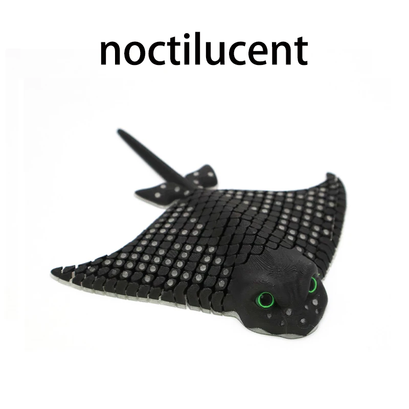 حيوان مائي مطبوع ثلاثي الأبعاد - لعبة مانتا راي ستينغراي الإلكترونية لتزيين سطح المكتب لعبة مخلوق بحري مرن، هدايا للجميع #6