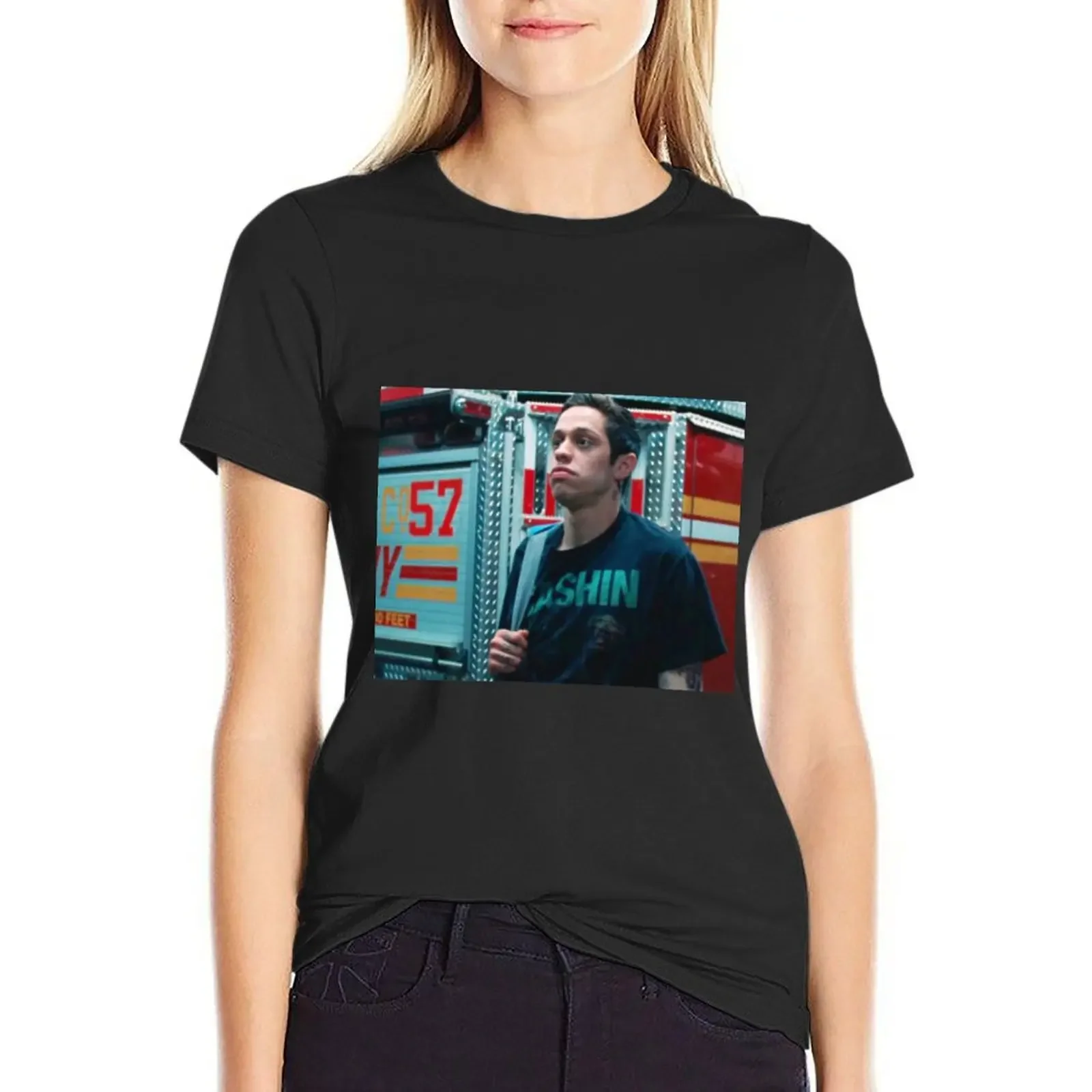 

Pete Davidson in the King of Staten Island Movie Design T-Shirt korean fashion quick-drying white t-shirts for Women