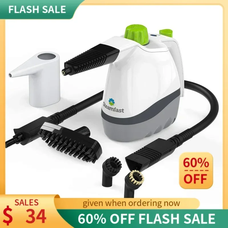 

QWSteamfast SF-210 Handheld Steam Cleaner with 6 Accessories Included to Remove Dirt,Grime,Grease,White