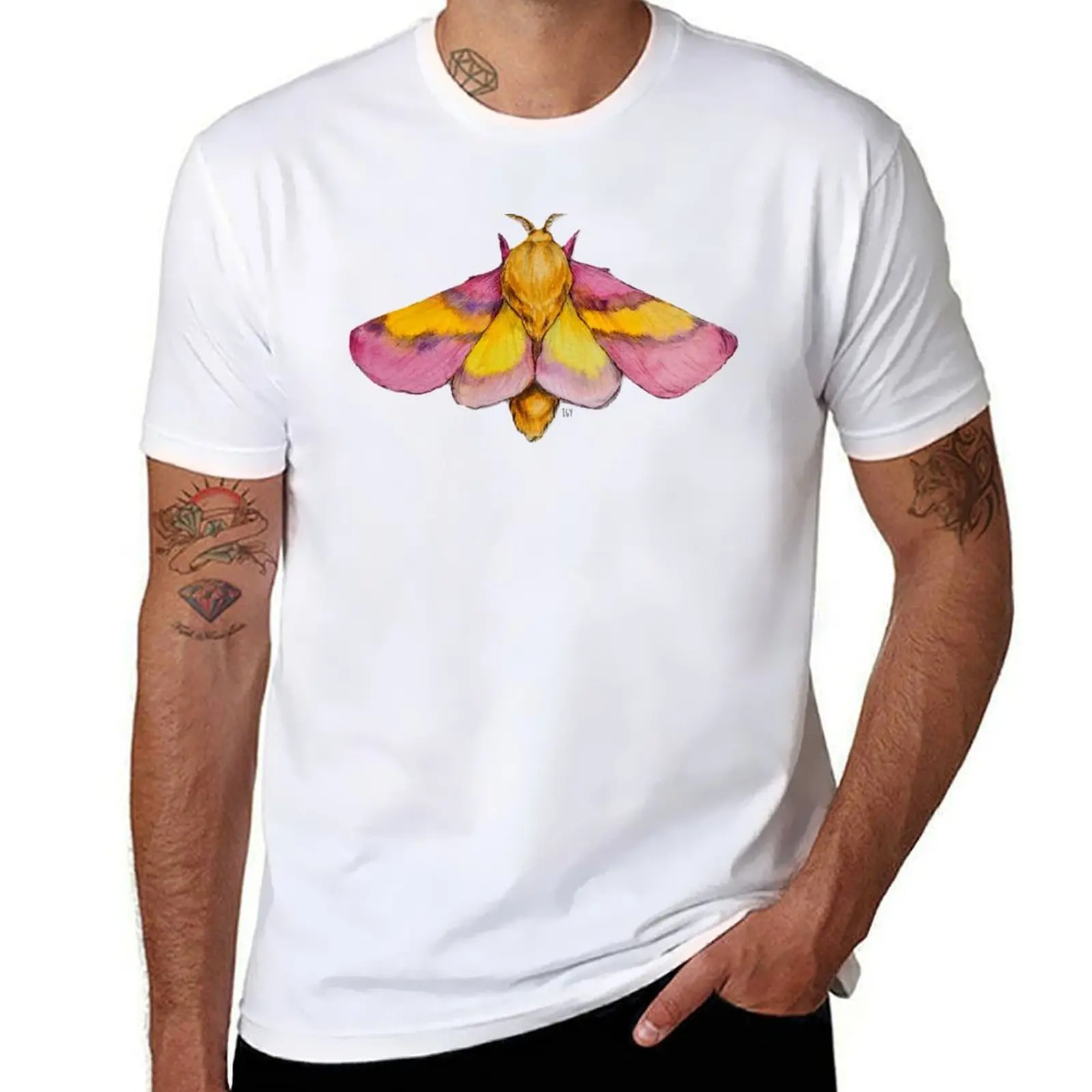 Rosy Maple Moth T-Shirt t shirts for man cotton funny man t shirts for men T-Shirt