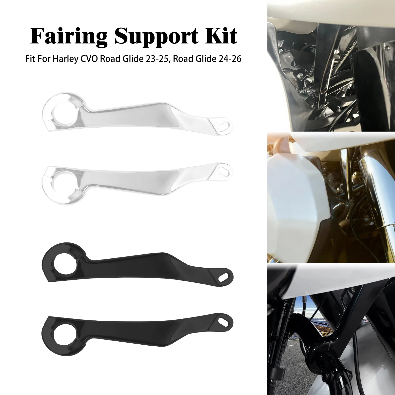 Motorcycle Lowers Fairing Support Kit Engine Guard Mounting Bracket For Harley Touring Road Glide CVO FLTRXSE 23-25 FLTRX 24-26