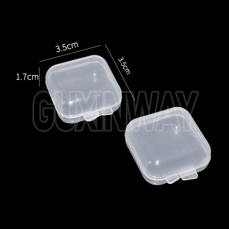 Mini Plastic Storage Box Transparent Jewelry Storage Box Container Portable Earring Ring Earplugs Packaging Storage Case