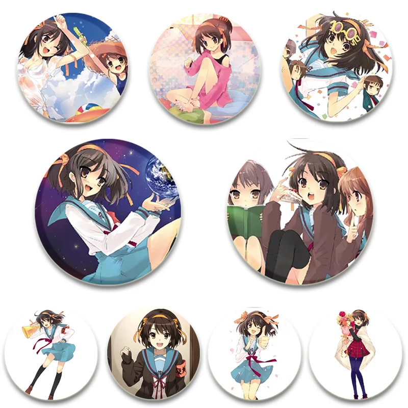 

Anime Suzumiya Haruhi The Apothecary Diaries Brooches Cartoon Lapel Pins Cosplay Badges Backpack Clothes Jewelry Accessories