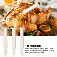 Turkey Pop Up Timer, Meat Thermometer Roasted Chicken Disposable Temperature Meter for Cooking Turkey Chicken
