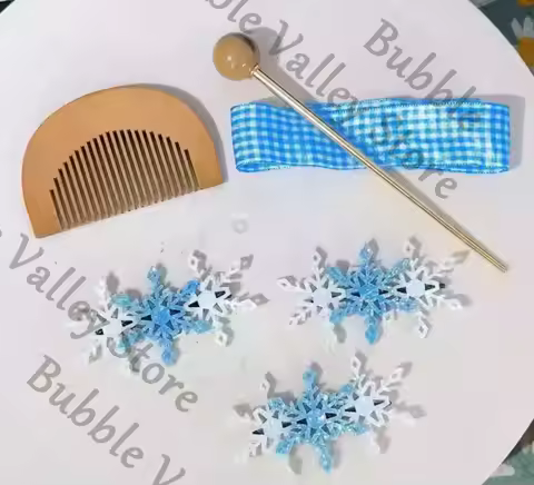 Anime Demon Slayer Akaza Hakuji Koyuki Cosplay Hair Accessory Prop Cartoon Snowflake Hairs Clip Barrette Hairpin Props Hallowmas