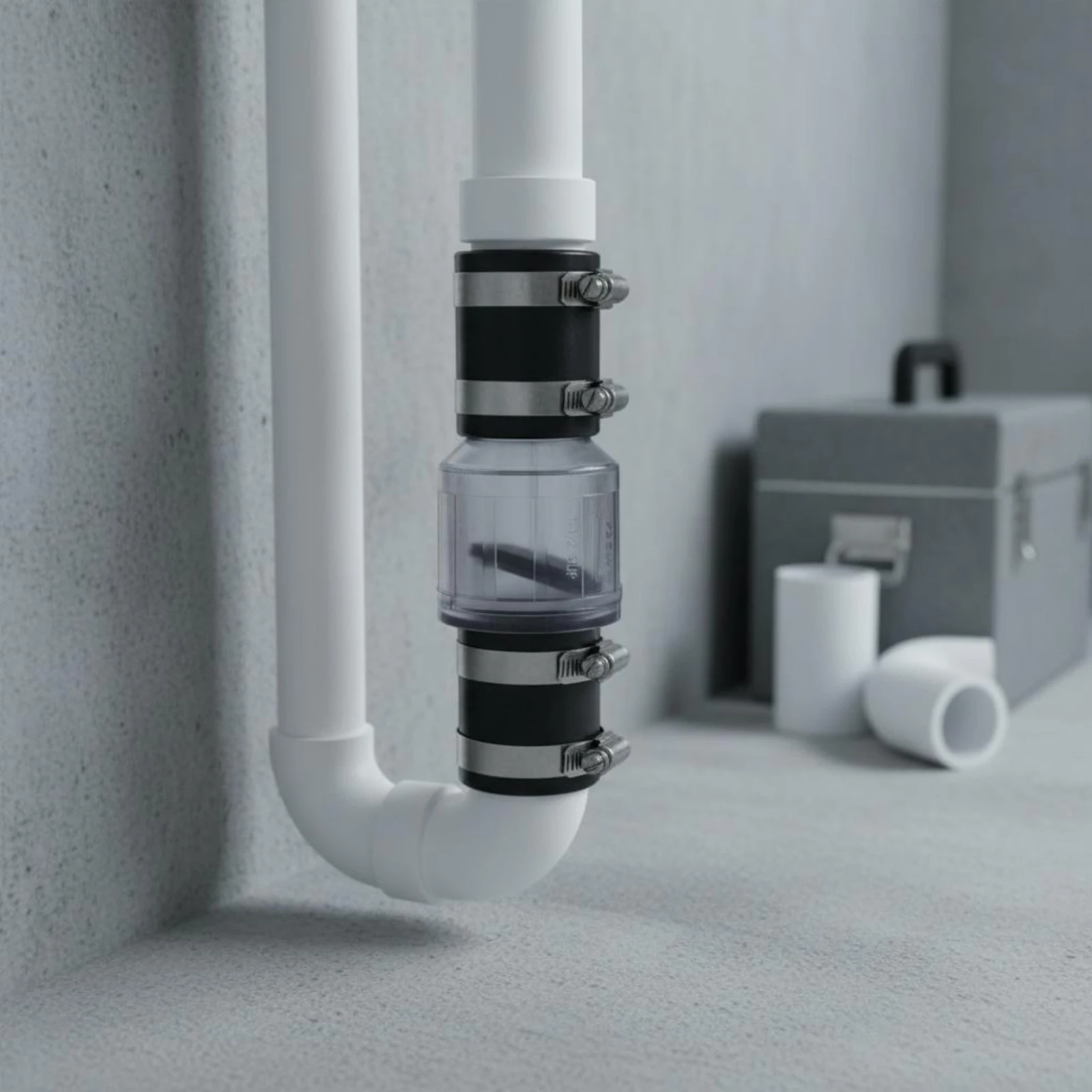 

Wastewater Check Valve Visible Flap Coiled Check Valve Drainage Part Flow-Direction Arrow Mechanical Parts Backflow Mitigation
