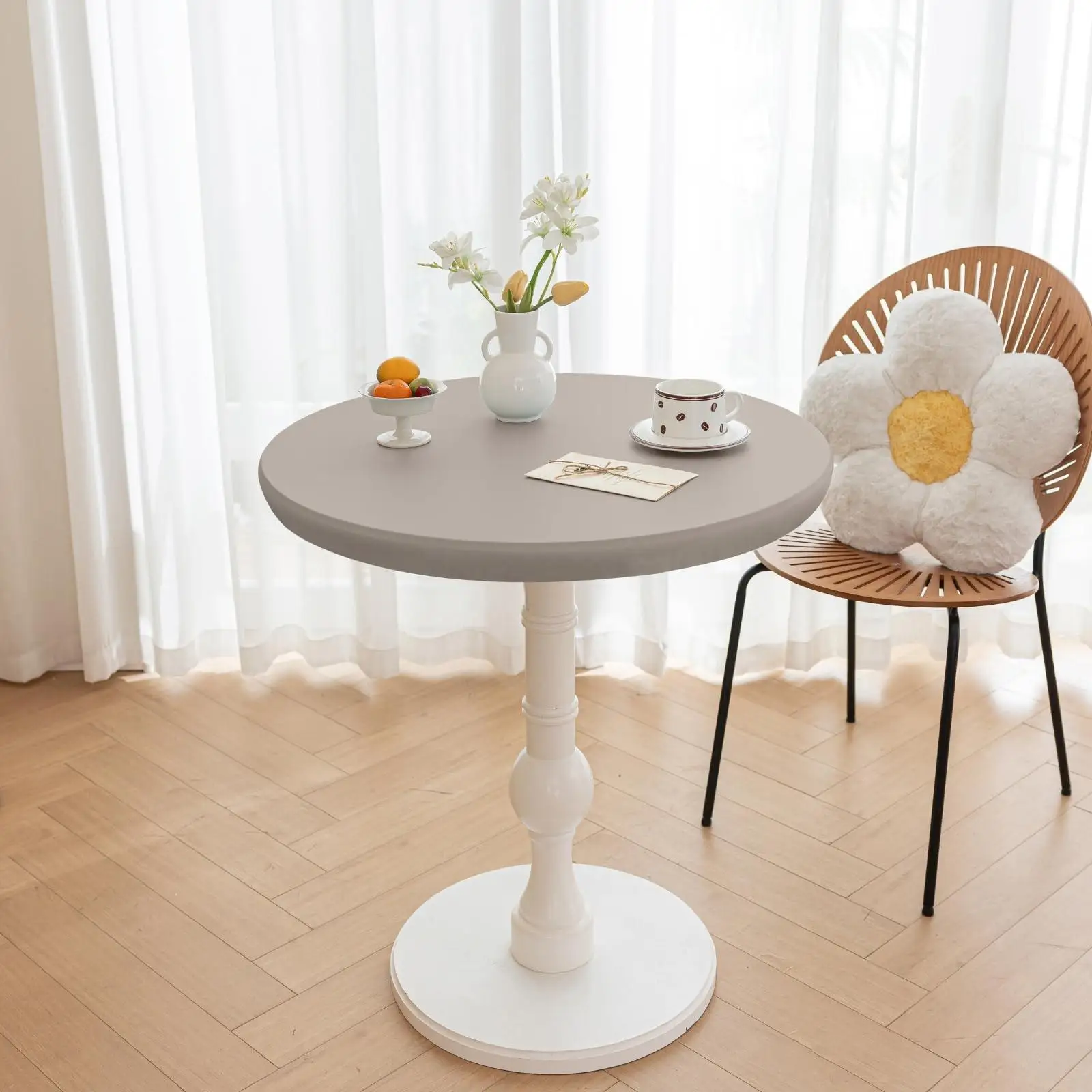 Table Cloth Table Cover Dustproof Wipe Clean Simple Elastic Fitted Tablecloth for Wedding Kitchen Outdoor Indoor Use Picnic