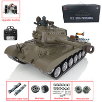 In Stock 1/16 HENG LONG 7.0 M26 Pershing Green RTR RC Tank 3838 Full Metal Tracks Wheels 360° Turret Steel Idler Gearbox BB Unit