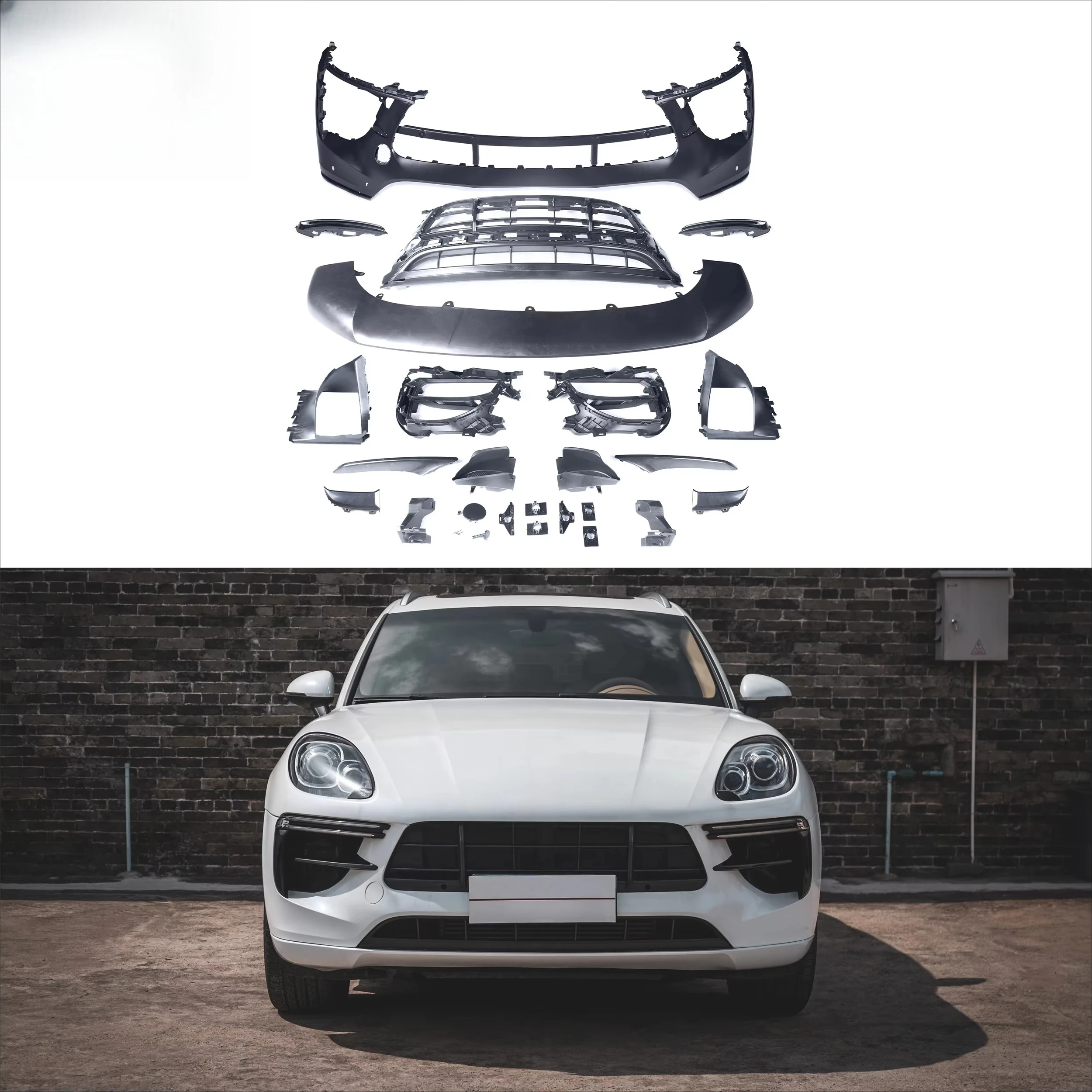 for 2018-up  Macan-95B.2 Upgrade pp Material  Sport Design SD GTS Front Bumper Facelift Bodykit New Products