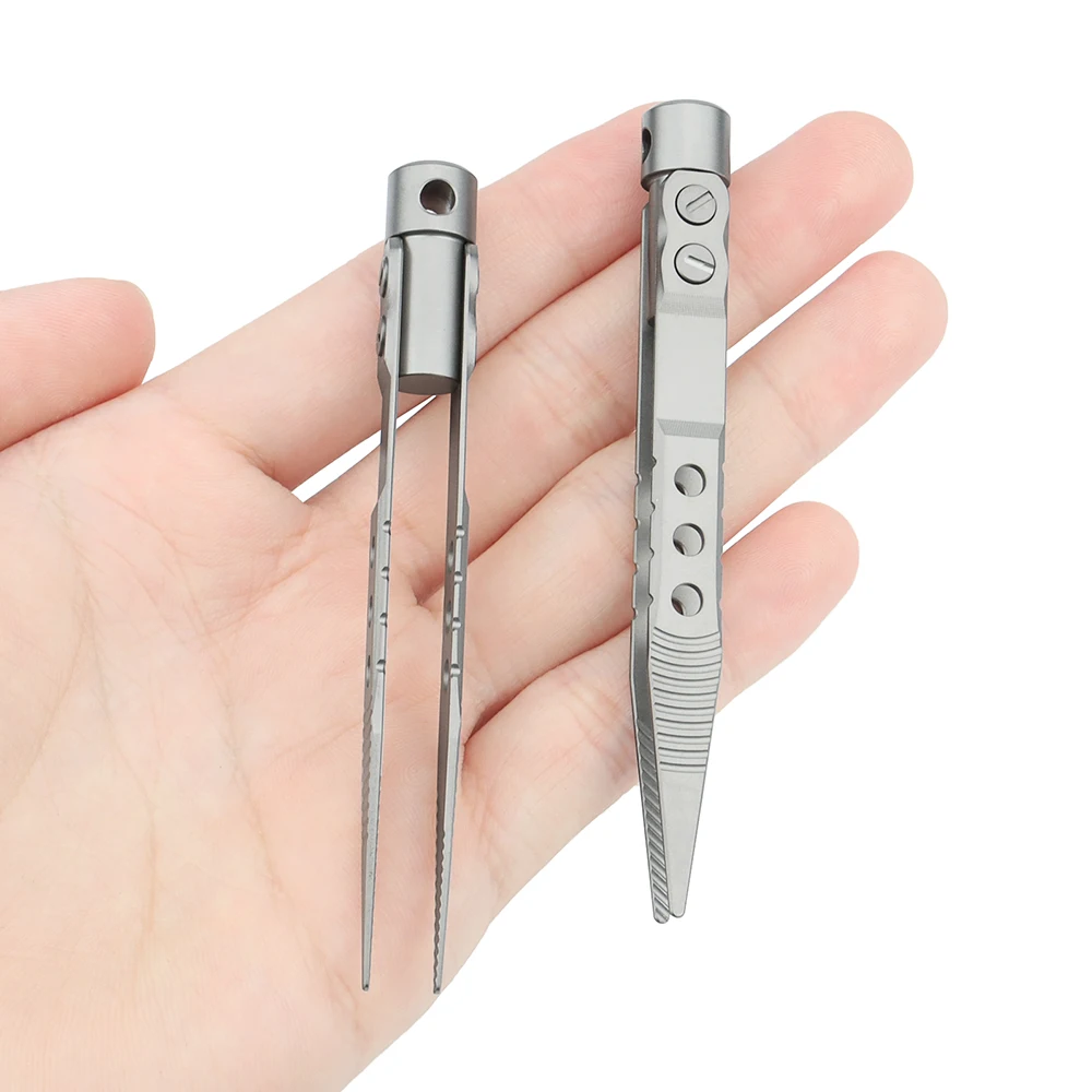 CNC Titanium Tweezers EDC Titanium Alloy Tweezers Nipper Outdoor Tool