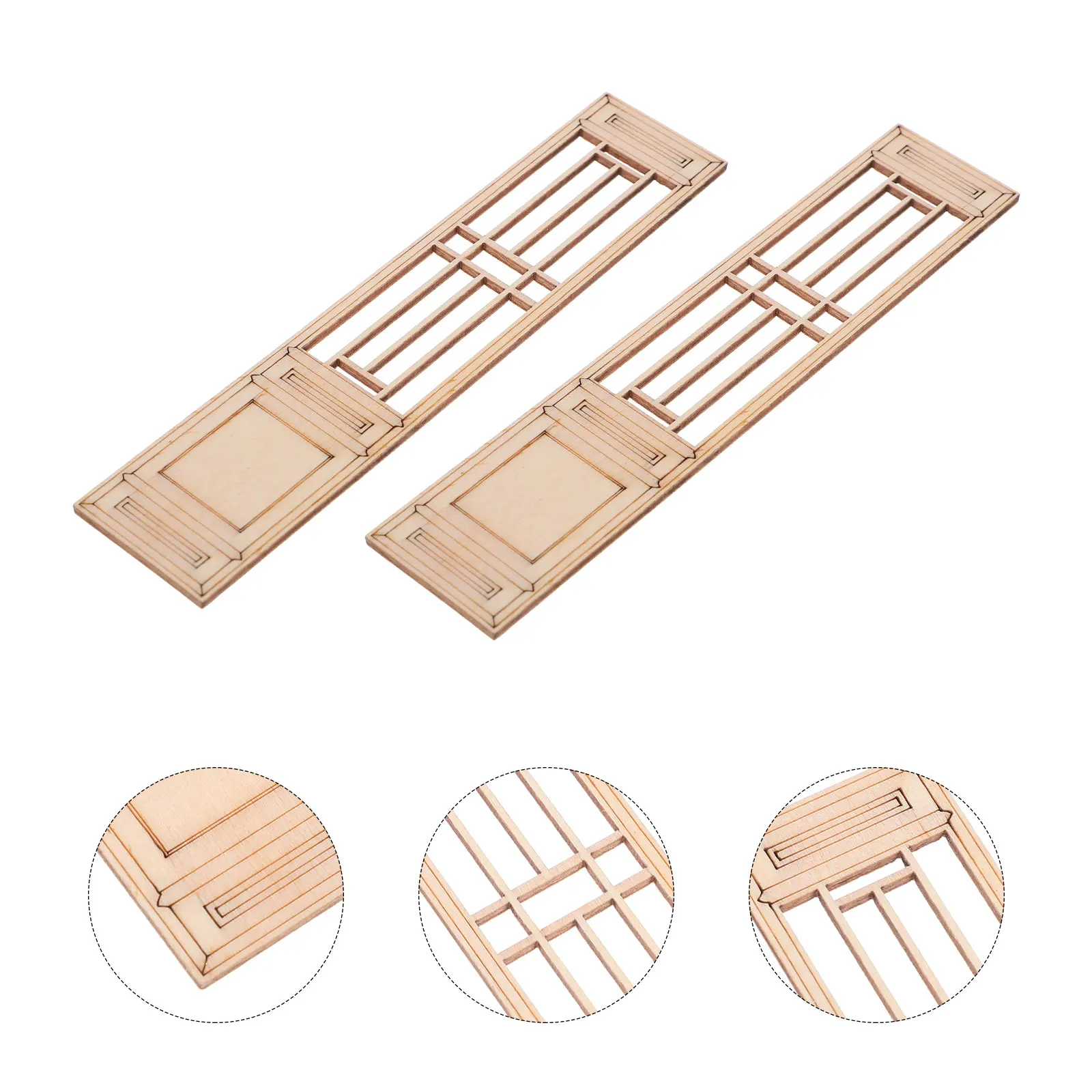 10 個ミニチュア風景ドア窓装飾パーティションドールハウス家具モデル妖精の庭用品木材