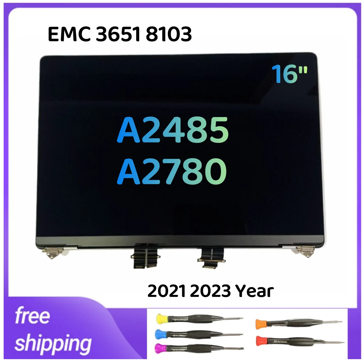 2021 2023 год ЖК-экран для Macbook Pro Retina 16 "A2485 A2780 Дисплей для ноутбука в сборе Запасные части Космический серый серебристый