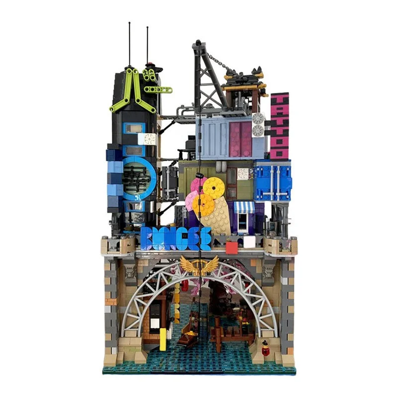 ตัวต่อ MOC 3035 ชิ้น สะพานเมืองนินจา แบบจำลองจากภาพยนตร์ ของขวัญคริสต์มาส ของเล่นสถาปัตยกรรม ประกอบเอง ไอเดียสร้างสรรค์สำหรับเด็ก