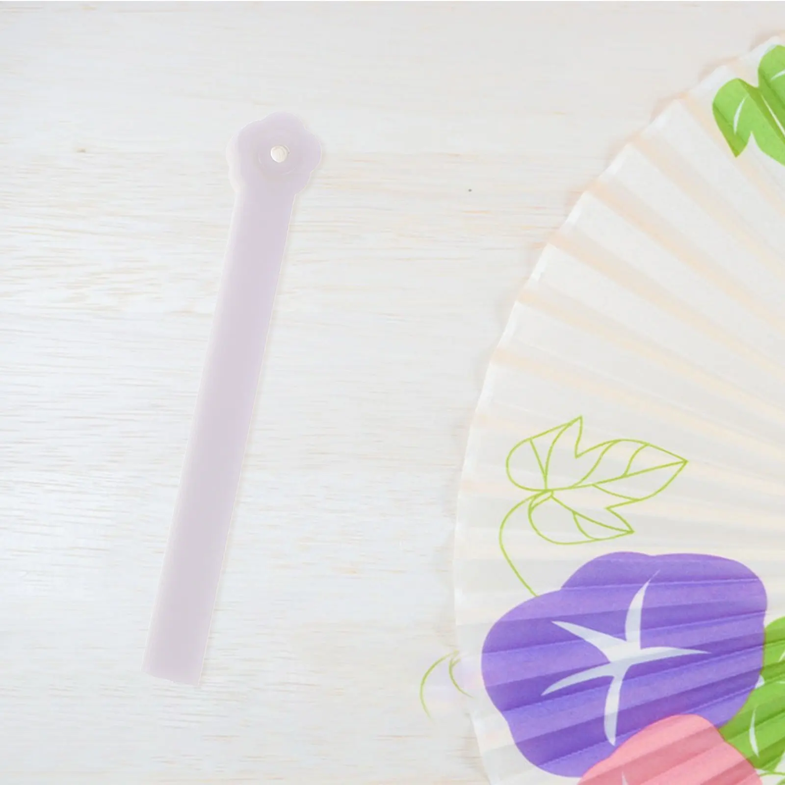 

10 Pcs Folding Fan Handle DIY Craft Kit Blank Material Japanese Ancient Making Tool Bride Plastic Frame Round Handheld Hoop