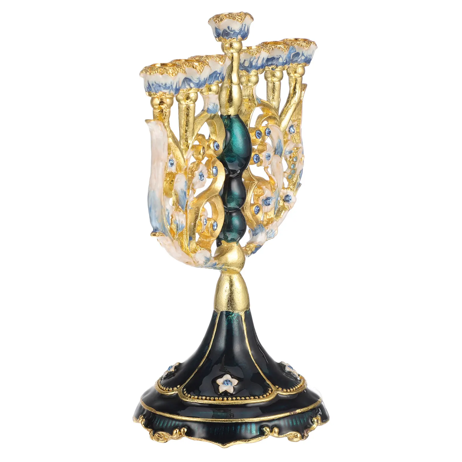 

Rustic Enameled C Iron Art Decorative Holder Vintage Wedding Home nament Sturdy Alloy Beautiful Practical