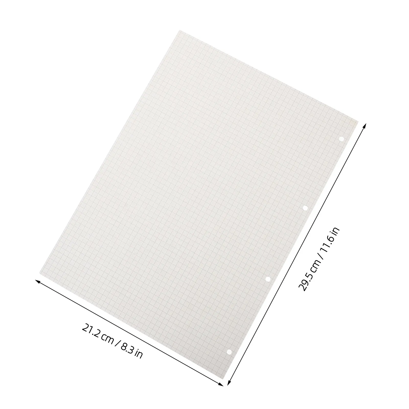 3Pack Graph Paper Loose Leaf  Quad Ruled 4 Hole Filler Paper Engineering Drafting Binder Refill Notebook Graphing Pages